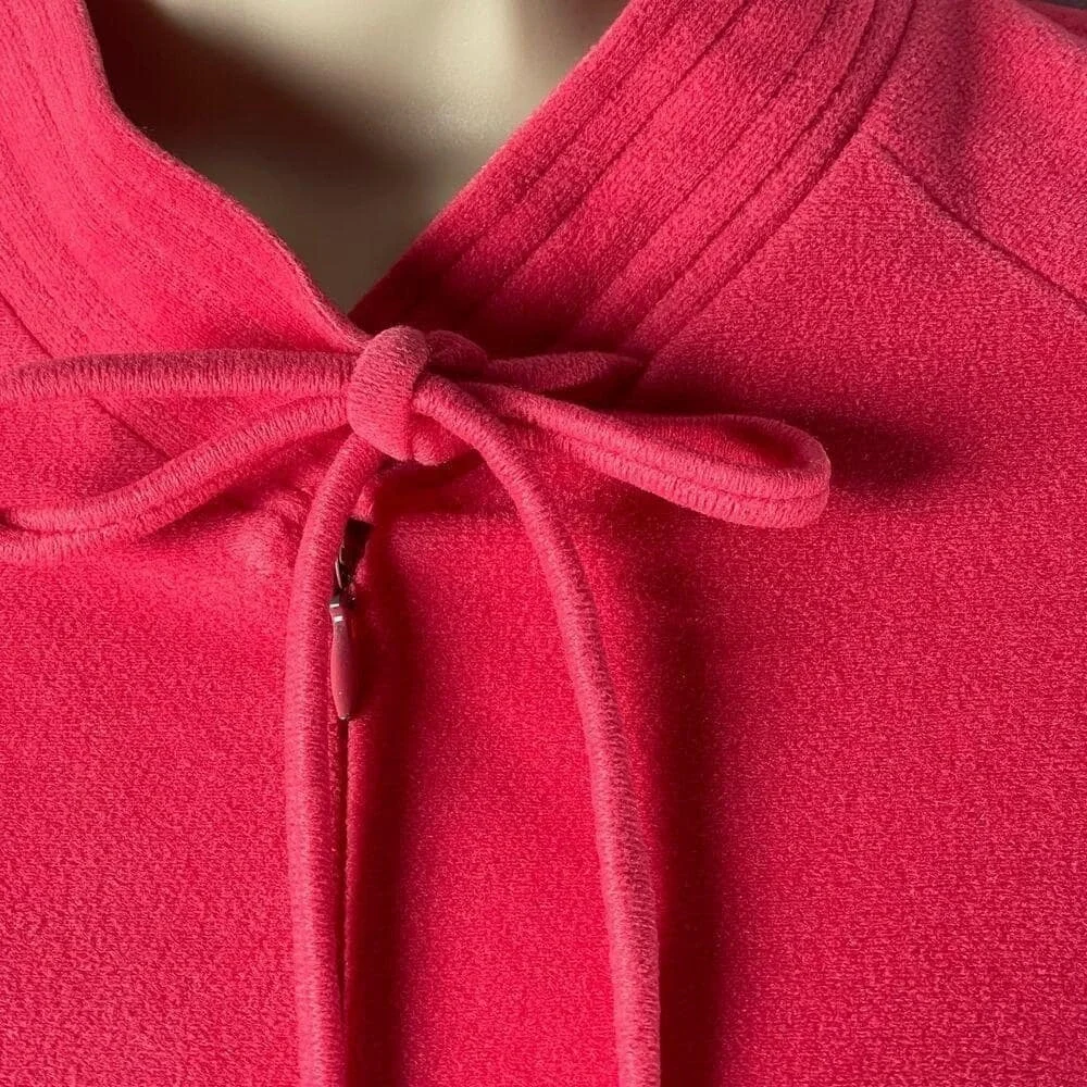 Vanity Fair Vintage 70's Pink Dacron Polyester‎ Fleece Robe Nightgown Medium
